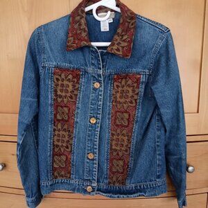 Coldwater Creek Women's Jacket Denim & Tapestry
